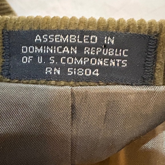 Sutter & Grant Corduroy Blazer Sport Coat Mens 42R Green Suede Elbow Patches - Picture 10 of 10